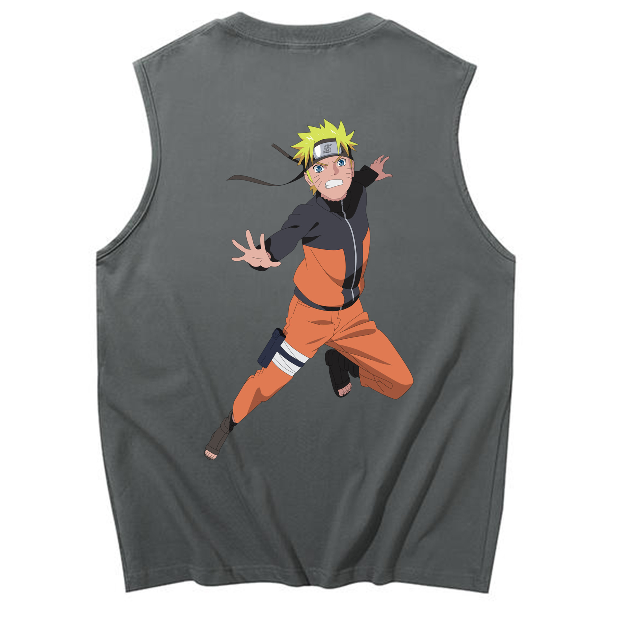 （画像用） NARUTO -ナルト- うずまき ナルト Uzumaki Naruto コットン100％タンクトップ（背面プリント）